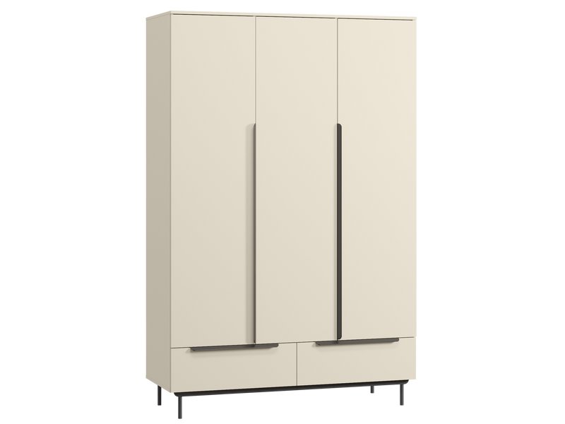 Распашной шкаф Квелен 3-144x220 Светло-бежевый