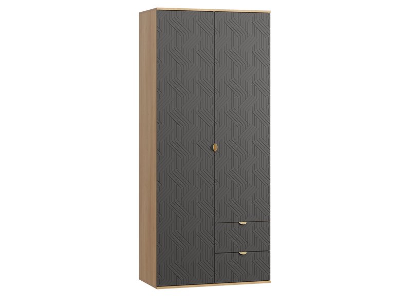 Распашной шкаф Монблан 2-93x215 Косы Графитовый