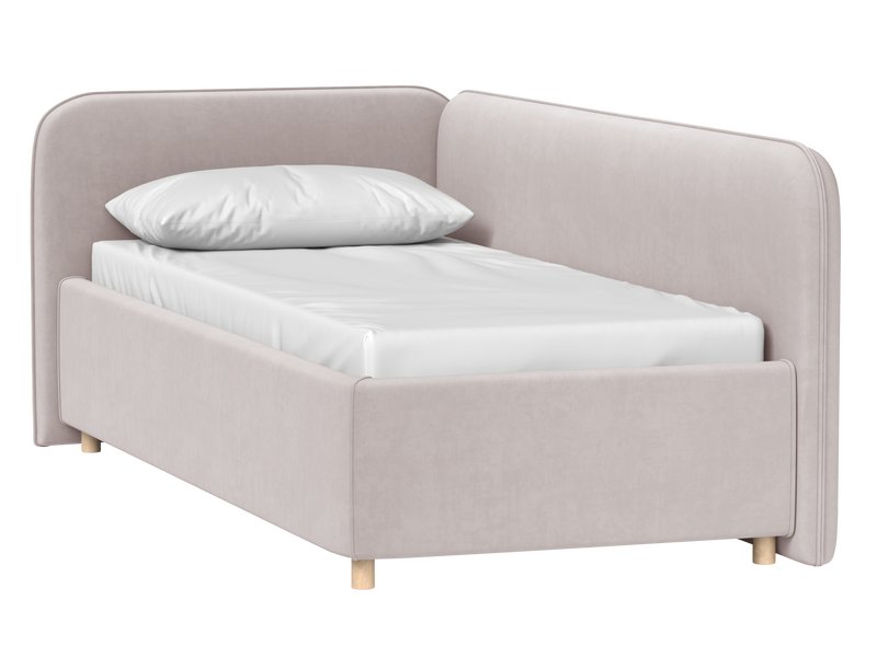 Кровать Кейла 90 Велюр Светло-розовый