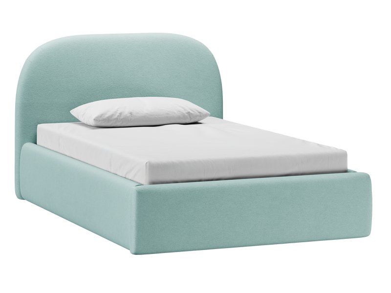Кровать Кевия 120 Шенилл Мятный