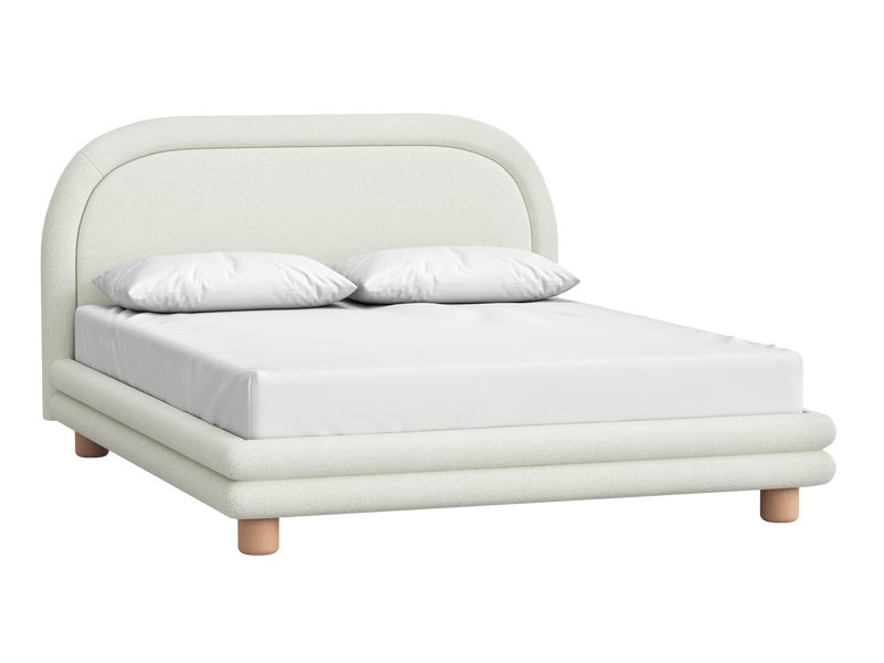 Кровать Ева 180 Шенилл Молочный