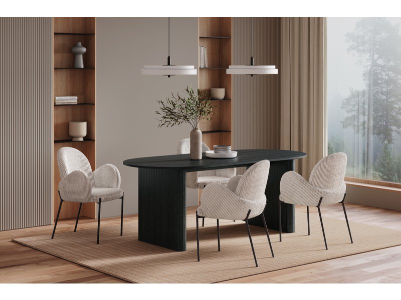 Обеденная группа Лоис 200х90 Древесный черный