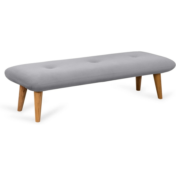 Банкетка в стиле лофт Loa ОГОГО (арт.631210), (Велюр/Серый) ОГОГО Обстановочка!