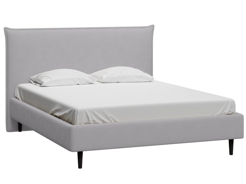 Кровать Сваут 140 Велюр Серый