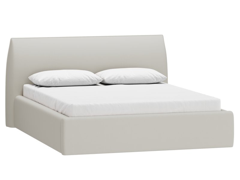 Кровать Агами 160 Велюр Светло-серый