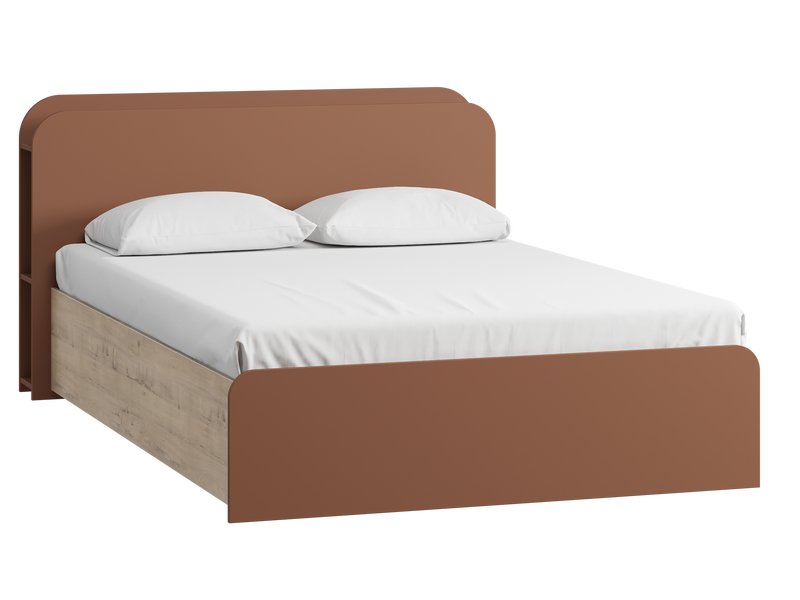 Кровать Бронс-1 140 Терракотовый