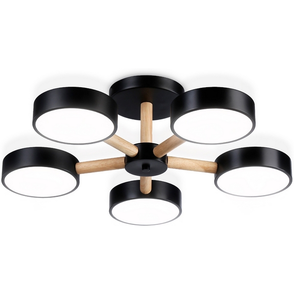 Люстра потолочная с пультом на 5 лампочек (+ночной режим) на штанге светодиодная с пультом Ambrella Comfort FL4828