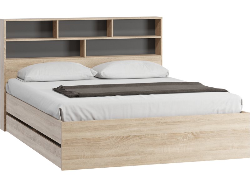 Кровать Шелхорн 160 Темно-серый