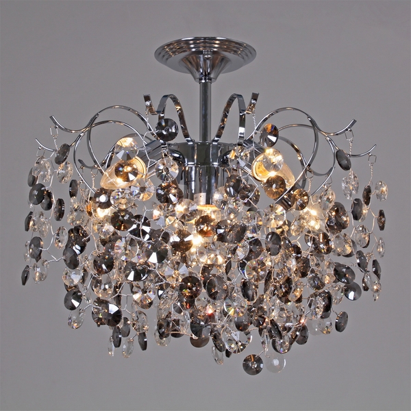 Потолочная люстра хрустальная на штанге Reluce 02387-0.3-5+2 CR