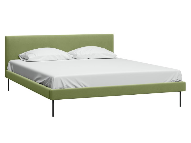 Кровать Амьен 140 Велюр Оливковый