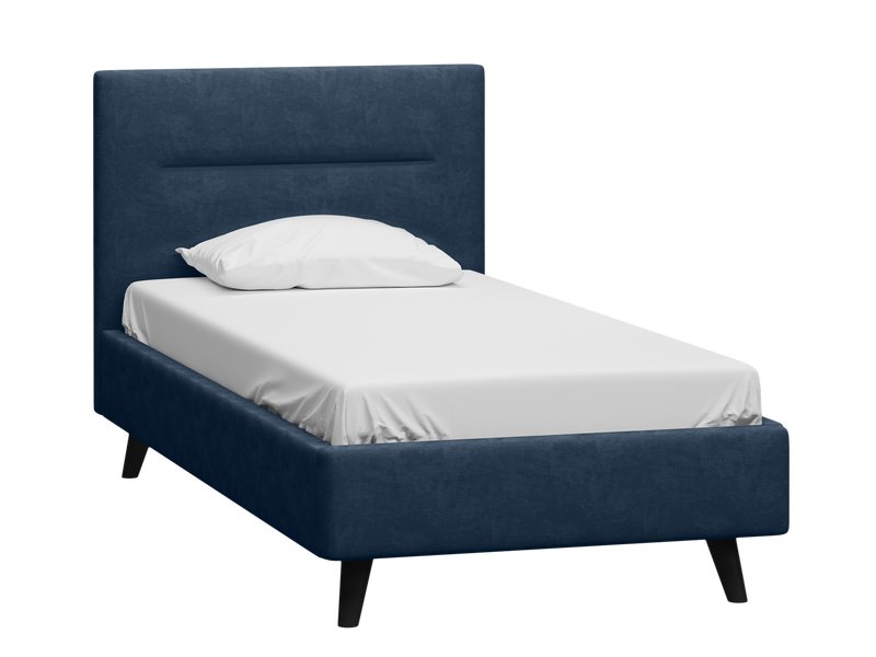 Кровать Пайл 90 Велюр Синий