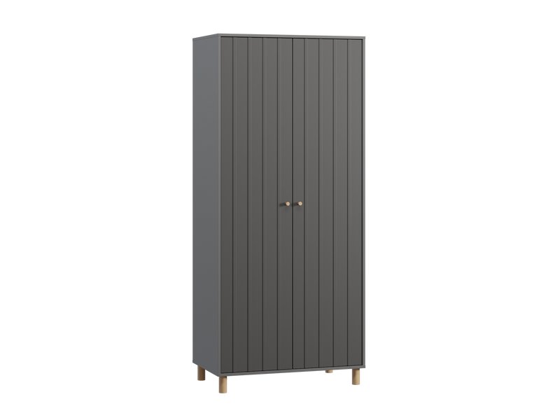 Распашной шкаф Моррис 2-91x205 Графитовый