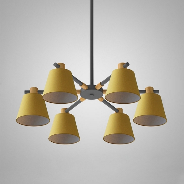 Потолочная люстра на штанге Natura A Yellow 6 ImperiumLoft Naturaay01 (177989-26)