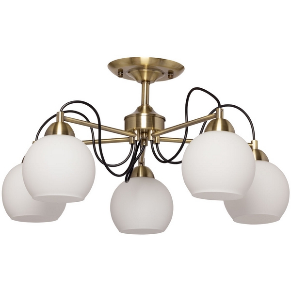 Люстра потолочная с плафонами вниз на штанге De City Вита 220014305 (плафоны шарики)