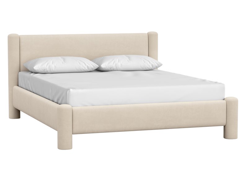 Кровать Ассоль 160 Велюр Светло-бежевый