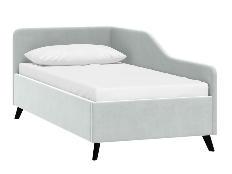 Кровать Лория 90 Велюр Серый