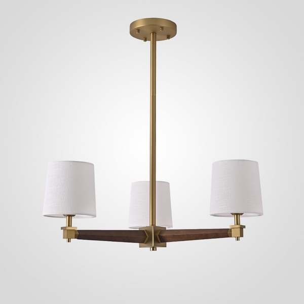 Потолочная люстра на штанге Jorgenson D70 White/Dark Wood By ImperiumLoft Stavra01 203579-26