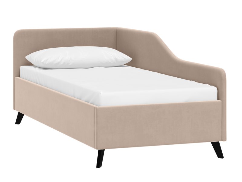 Кровать Лория 90 Велюр Коричневый