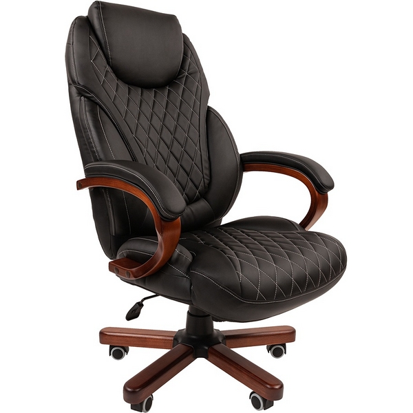 Компьютерное кресло CHAIRMAN 406 N (Металл,Дерево,Пластик,Экокожа/Черный)