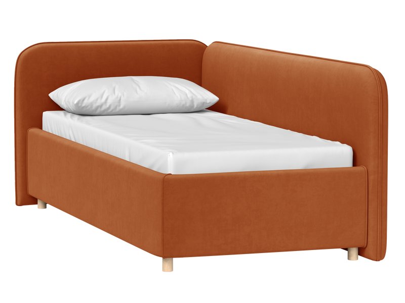 Кровать Кейла 120 Велюр Терракотовый