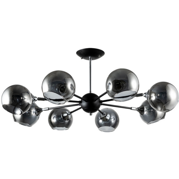 Потолочная люстра молекулы Arte Lamp Lagos A2708PL-8BK