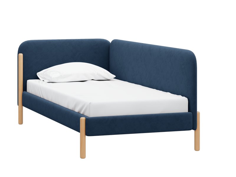 Кровать Кейси 90 Велюр Синий