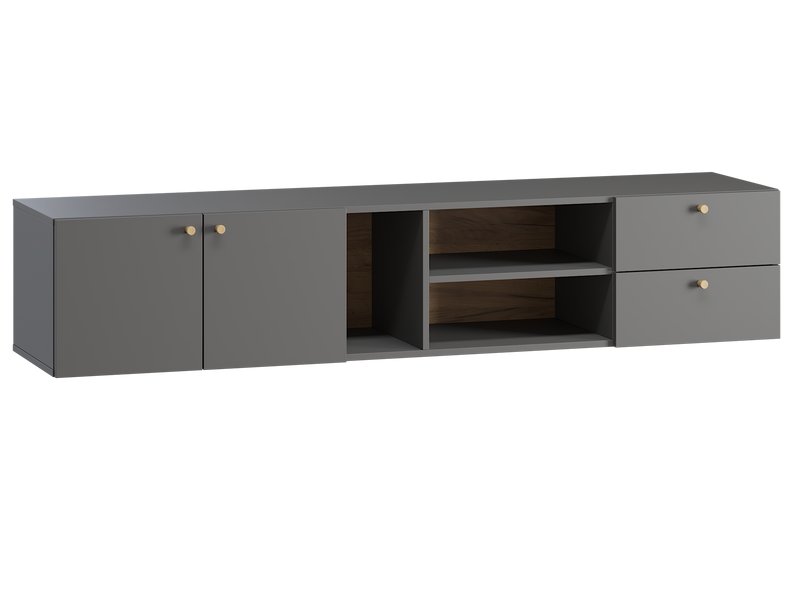 ТВ-тумба подвесная Имин 2-180x36 Графитовый