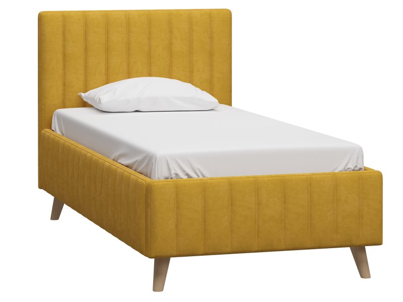 Кровать Маркфул 90 Велюр Горчичный
