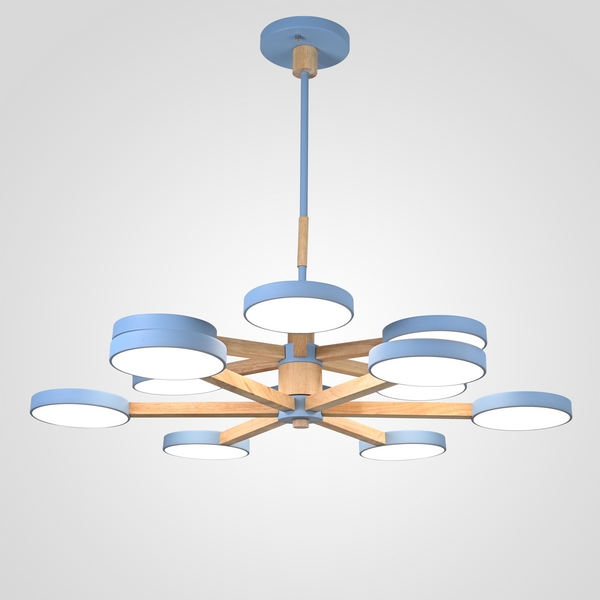 Потолочная люстра LED на штанге Turna Dbl L12 Blue By ImperiumLoft Turna-Dbl01 (Умный дом, Алиса) 229092-26