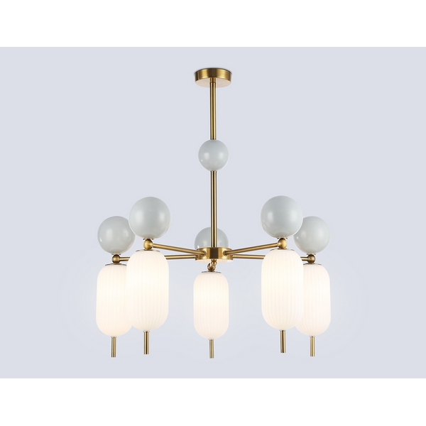 Люстра потолочная с плафонами вниз на штанге Ambrella High Light LH53104 (плафоны шарики)