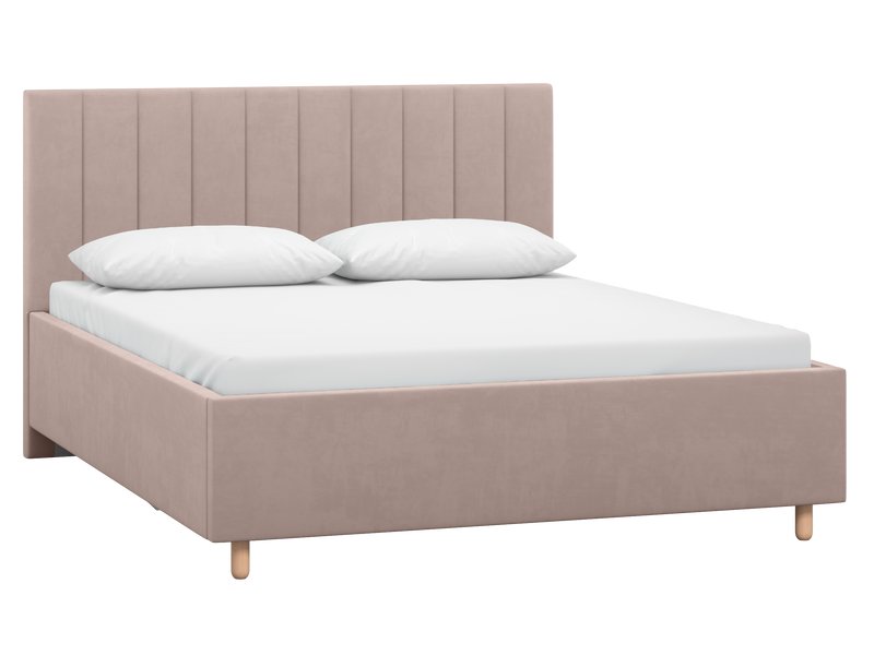 Кровать Адель 140 Велюр Коричневый