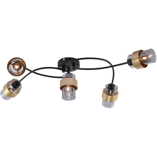 Потолочная люстра Escada Hurricane 1139/5P Black/Gold E14*40W