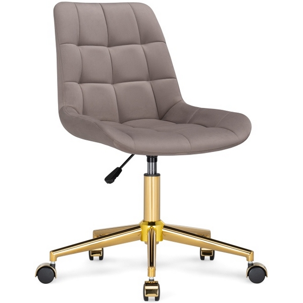 Компьютерное кресло для оператора Woodville Честер (Металл/Велюр, Золотой/Латте) 564832