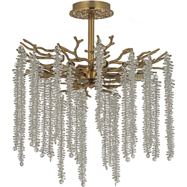 Потолочная люстра хрустальная на штанге Dio D`arte Tavenna Antigue Tavenna H 1.3.46.100 A Dio D'Arte
