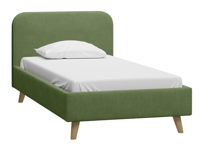 Кровать Лайтси 90 Велюр Оливковый