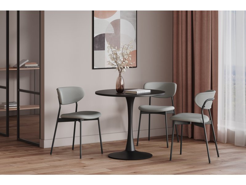 Обеденная группа Тюлип 2 80 Черный