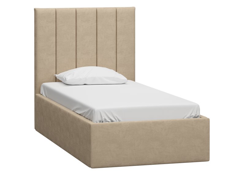 Кровать Вега-П 90 Велюр Бежевый