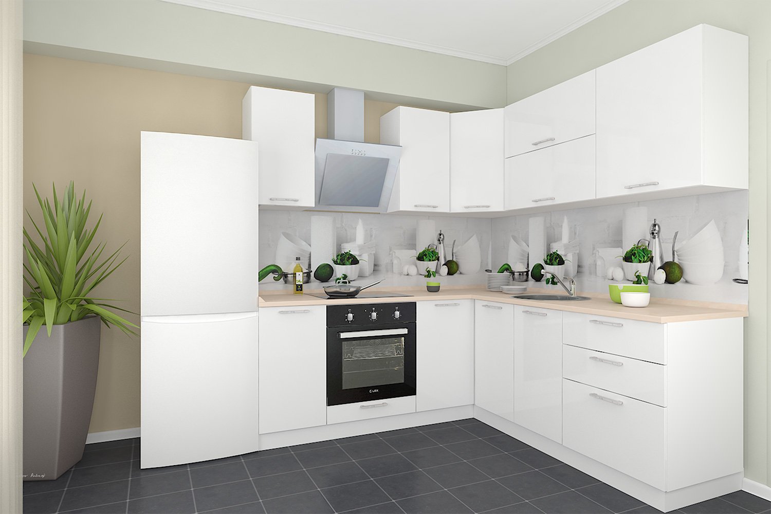 Модульный кухонный гарнитур Сити