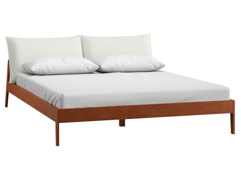 Кровать Эвелен-Орех 160 Шенилл Белый