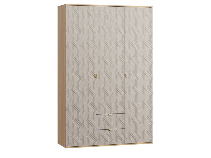 Распашной шкаф Монблан 3-139x215 Косы Латте