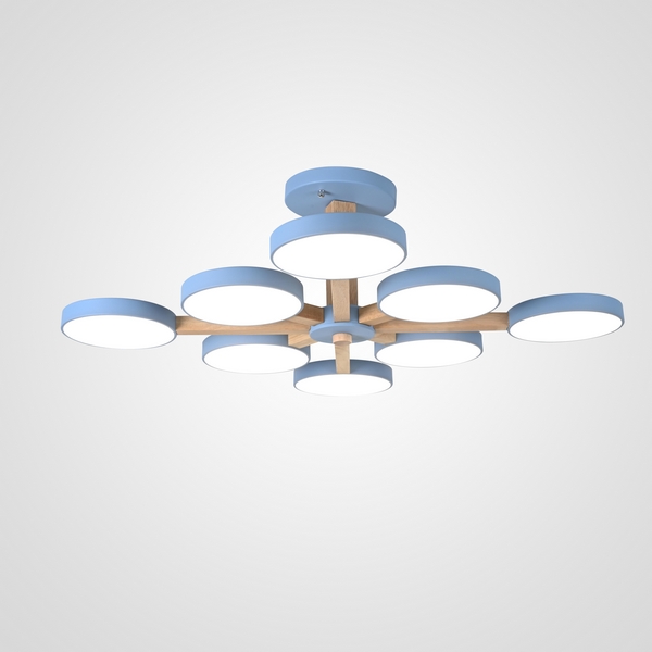 Потолочная люстра LED на штанге Turna L8 Blue By ImperiumLoft Turna-B01 (Умный дом, Алиса) 228853-26