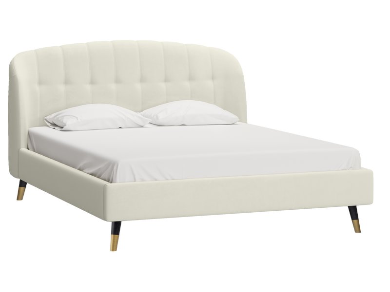 Кровать Льери 160 Велюр Молочный