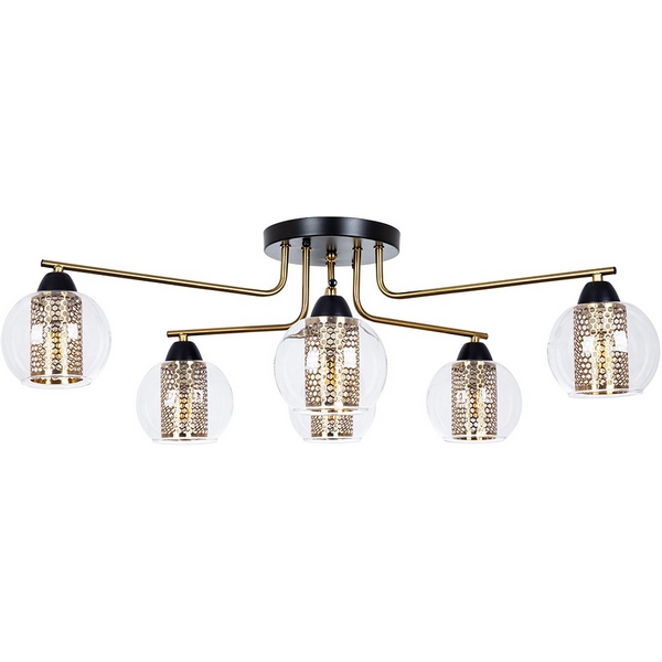 Потолочная люстра Arte Lamp Manchester A7045PL-6BK (плафоны шарики)