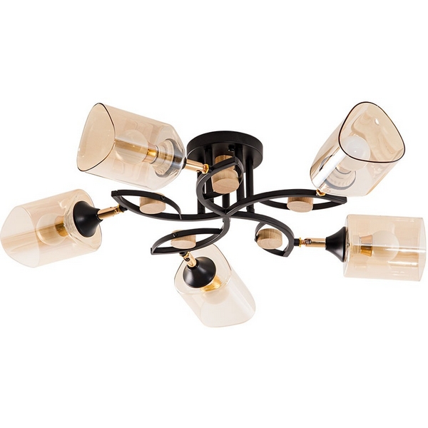 Потолочная люстра Arte Lamp Glamore A5076PL-5BK