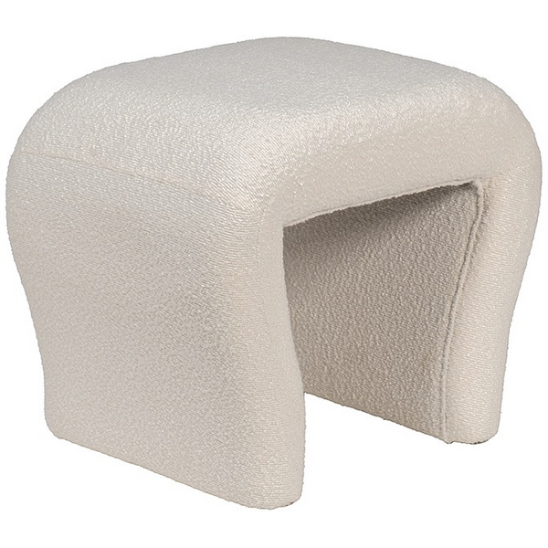 GY-08717 Банкетка букле белый d54*40,5*45,5см Garda Decor