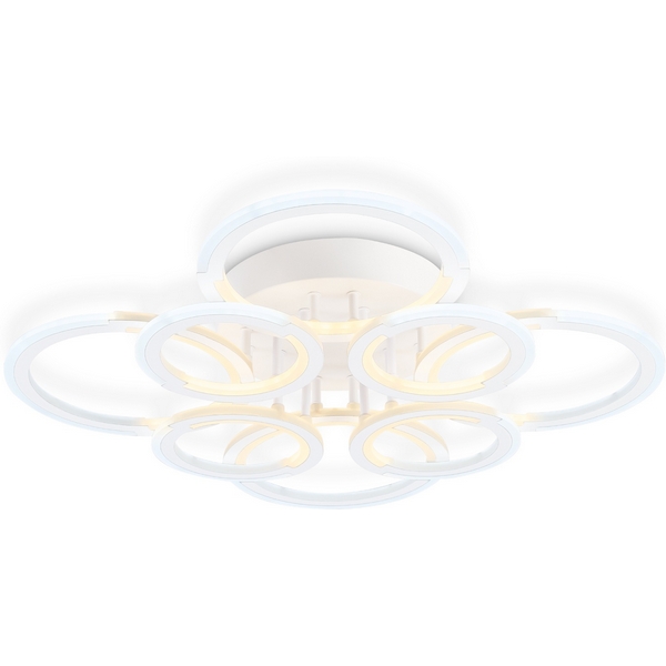 Потолочная люстра (+ночной режим) светодиодная на штанге с пультом Ambrella ACRYLICA FA8945 кольцо