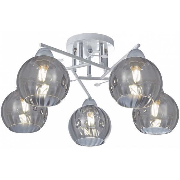 Потолочная люстра на штанге Arte Milano AMALFI 326508/5 WH+CR в форме шара