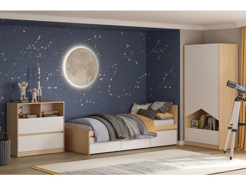 Модульная детская Пенни 3 Белый/Береза