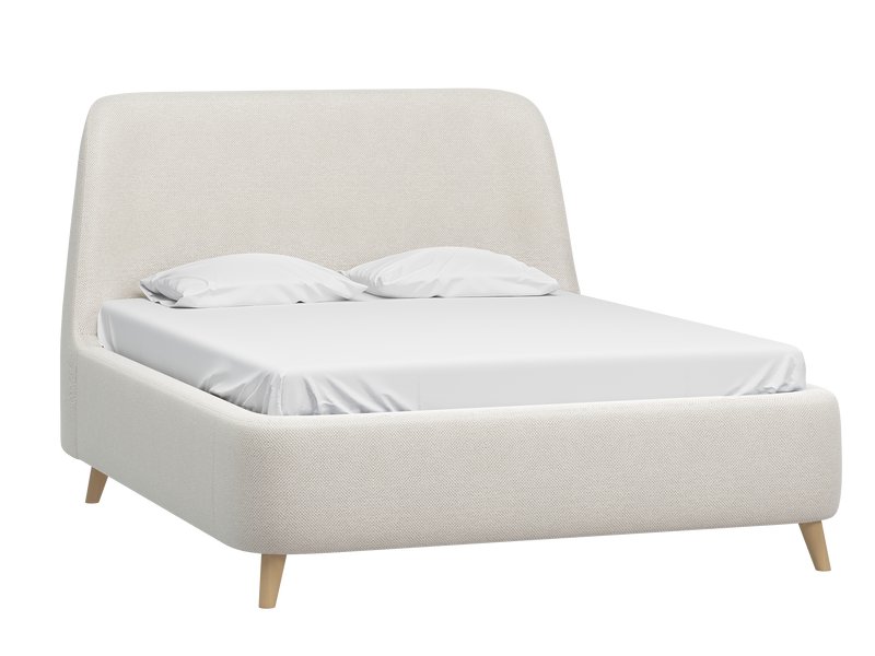 Кровать Молсон 160 Рогожка Светло-бежевый