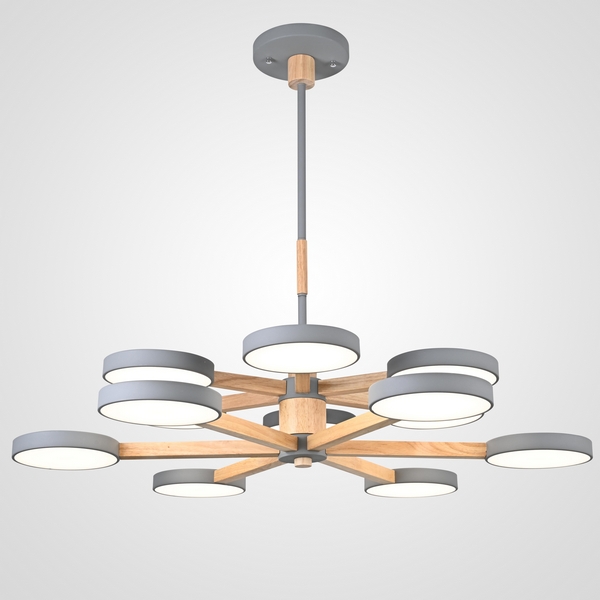 Потолочная люстра LED на штанге Turna Dbl L12 Gray By ImperiumLoft Turna-Dbl01 (Умный дом) 229089-26